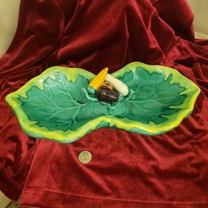 French Majolica Crudité Dish